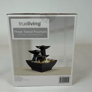 Compact 3-Tier Tabletop Water Fountain - Battery Powered